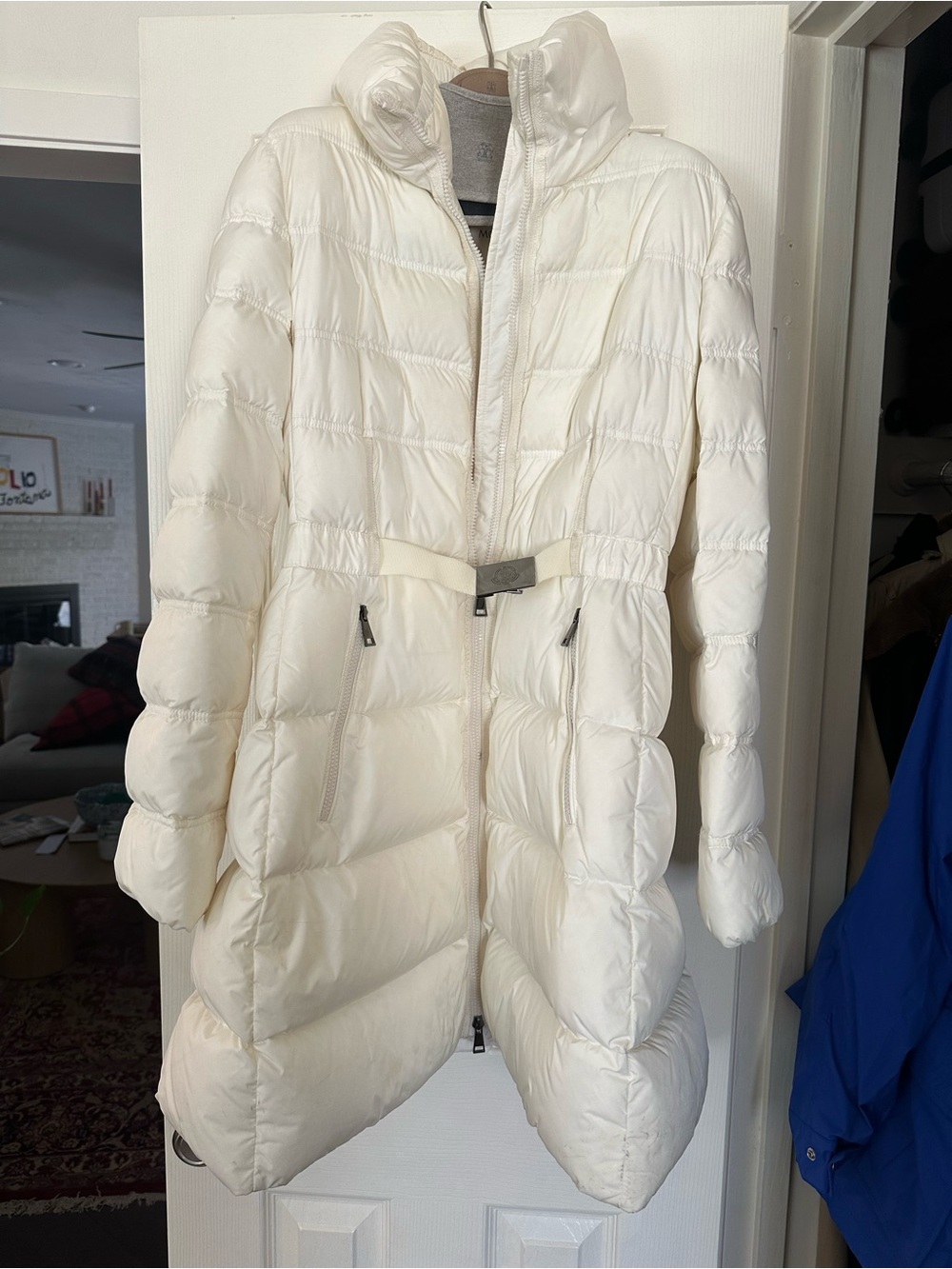 Women's Moncler White Puffer Coat